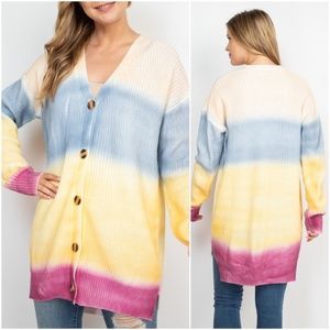 Tie Dye Sweater knit cardigan